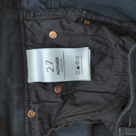 MOTHER Black Cropped Jeans - Picture 7 of 8